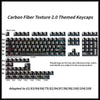 Carbon Fiber Textured Side-Printed Keycaps (CHERRY Profile)