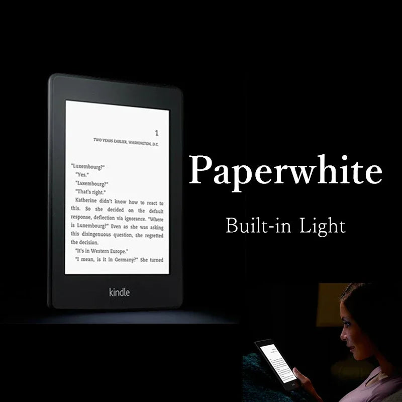Kindle Paperwhite E-Reader with Built-In Light, 2GB, Wi-Fi (Pre-Owned)