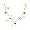 Heart Charm Stainless Steel Jewelry Set
