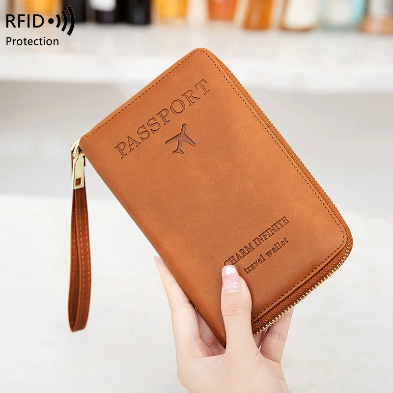 RFID Blocking Travel Wallet with Wrist Strap