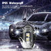 IP65 waterproof plug protecting a charging port on a car, demonstrating water resistance.