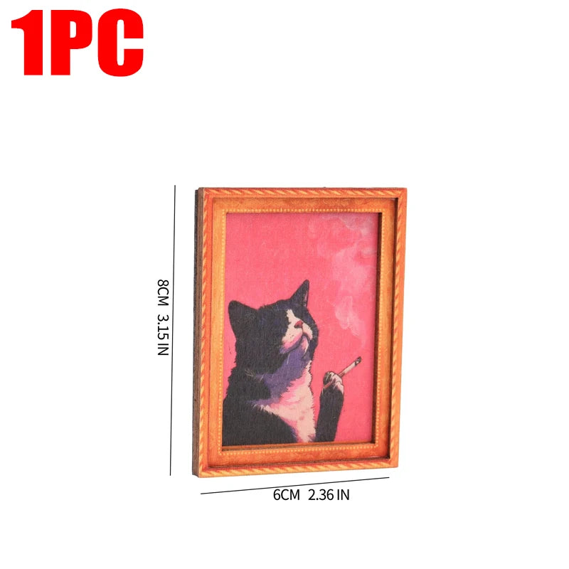 Cat Frame Fridge Magnets Set