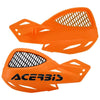 Orange Acerbis universal motorcycle hand guards made of windproof nylon.