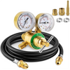 MIG/TIG Welding Gas Regulator with Argon & CO2 Gauge Set and 6.6ft Hose