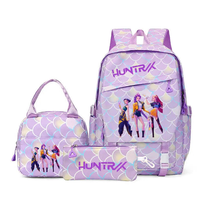 KPop Demon Hunters Backpack Set with Lunch Bag and Pencil Case