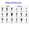 Mixed Size Plastic Retainer Clips for Auto Trim, Bumper, and Door Panels