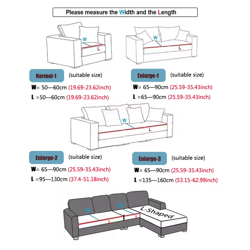 Elastic Sofa Cover with Anti-Slip Grip