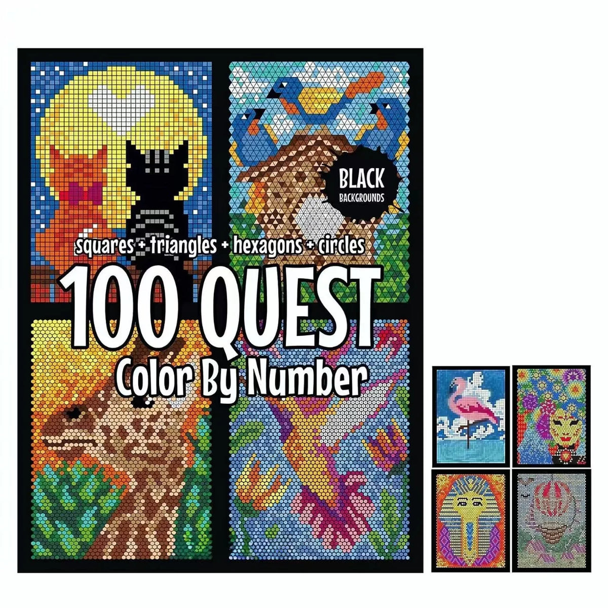 Color by Numbers Coloring Book for Adults with Dual-Head Pens