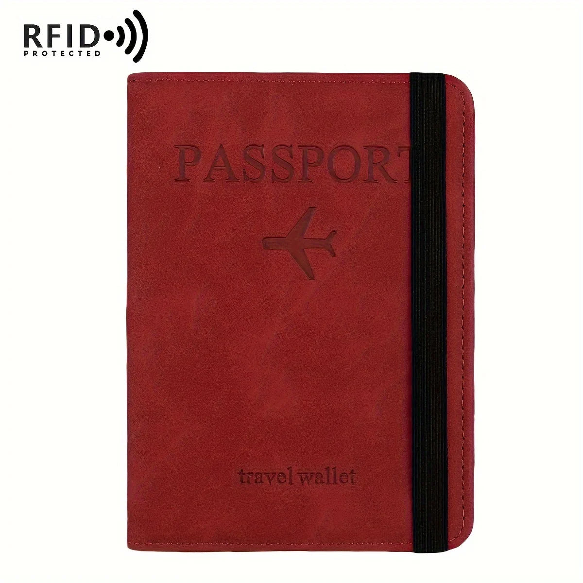 Vintage PU Travel Passport Holder with RFID Protection