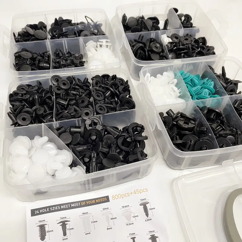 Universal Auto Trim Clip Assortment Kit – Plastic Push Rivets & Fasteners