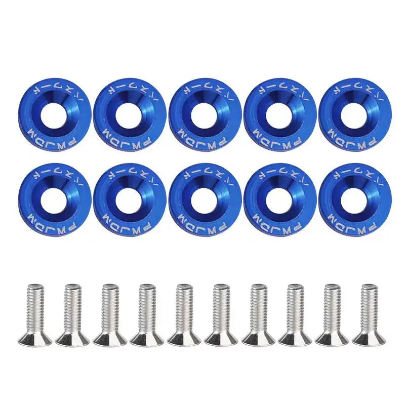 Anodized Aluminum Washer and Bolt Kit for Car Customization