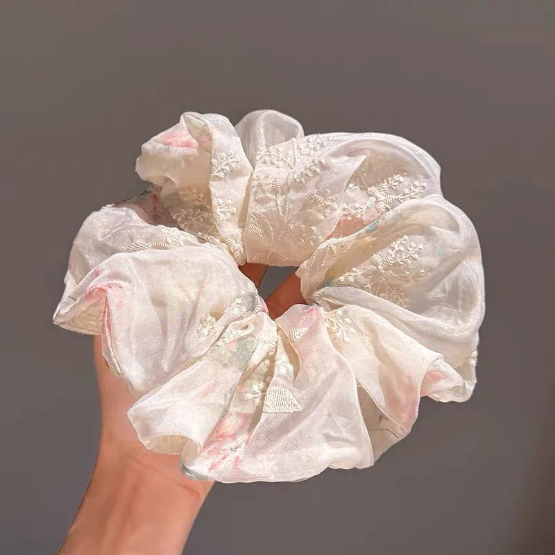 Oversized Leopard Print Scrunchie