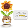 Hand-Crocheted Sunflower in Decorative Pot