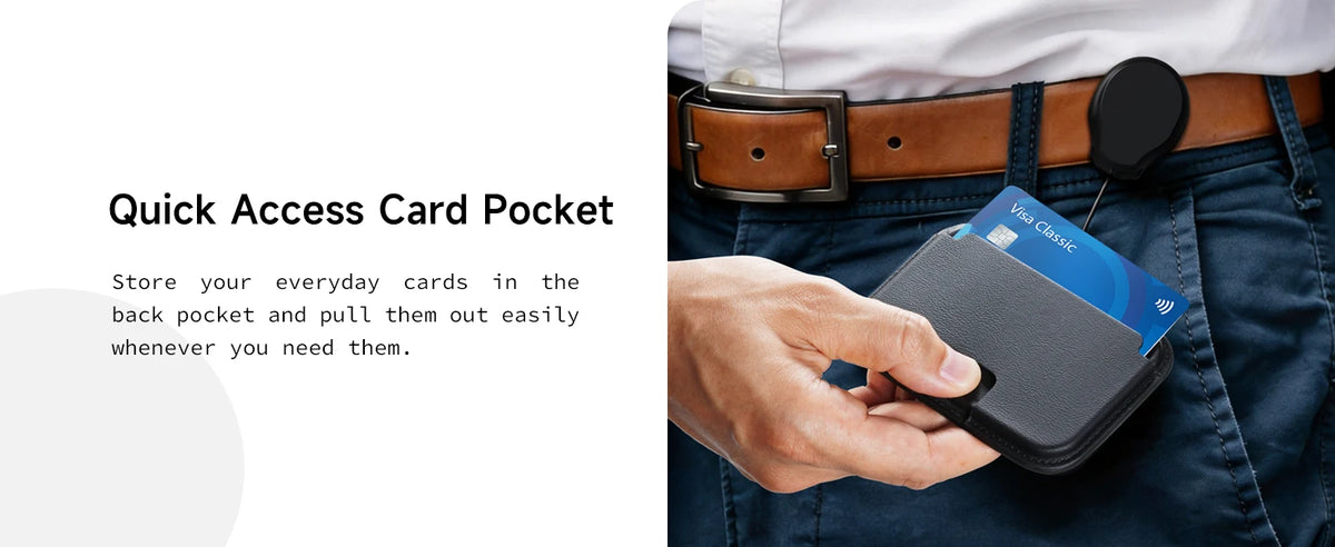 Premium Leather ID Card Holder with Adjustable Lanyard