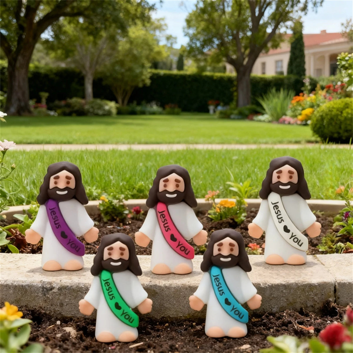Mini Religious Figurine Set for Christmas and Easter Decor