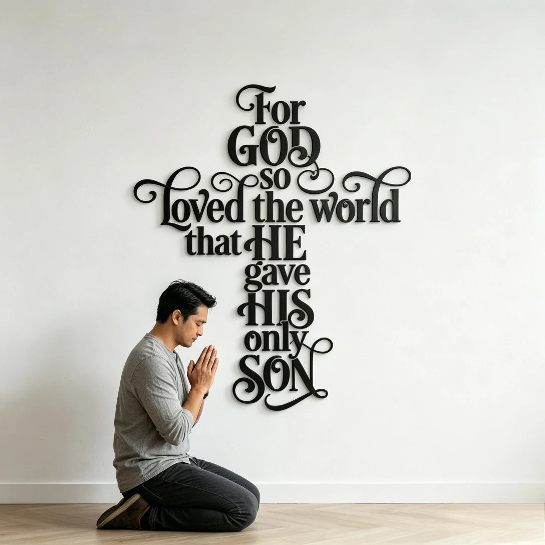 Elegant Metal Cross Wall Art for Home and Office