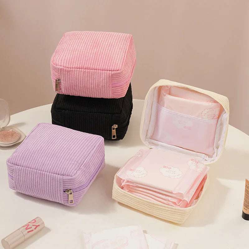 Tragbare Flanell-Make-up- & Toilettenartikel-Tasche
