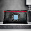 Black reusable bag for car dehumidifier with a blue visual humidity indicator