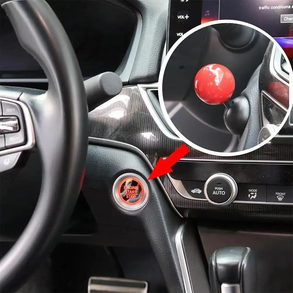 Universal Car Push-to-Start Button Cover in Red or Blue