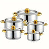 5-teiliges Edelstahl-Kochgeschirr-Set