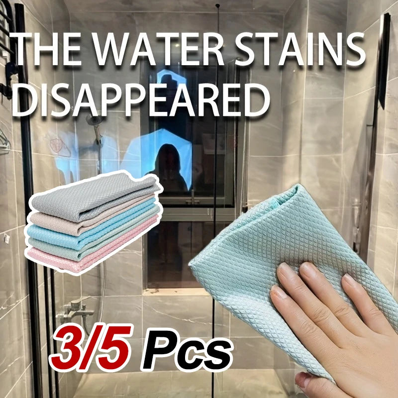 Streak-Free Glass Cleaning Cloths (Set of 3)