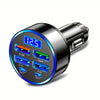 6-in-1 Fast Charging Car Adapter with Digital Display