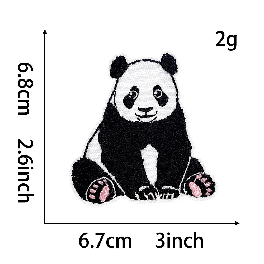 Embroidered Animal Iron-On Patches for DIY Crafting & Clothing Repair