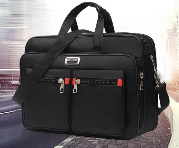 Classic Oxford Laptop Briefcase with Multiple Pockets