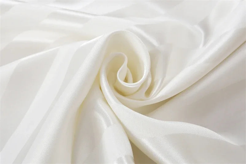 Luxurious Satin Stripe Pillowcase with Envelope Closure