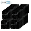Black tile stickers in a grid pattern showing marble texture for kitchen and bathroom decor
