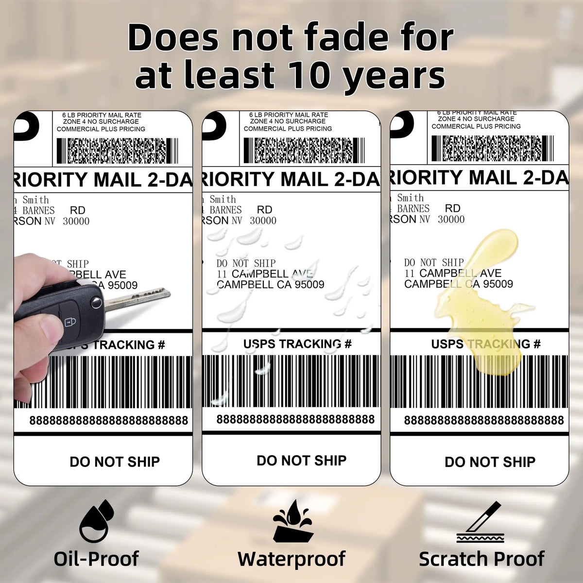 4x6 Inch Thermal Shipping Labels for Barcode and Address Printing