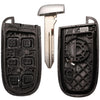 Replacement key fob shell for Jeep, Dodge, Chrysler & Fiat featuring a metal key blade and plastic housing.
