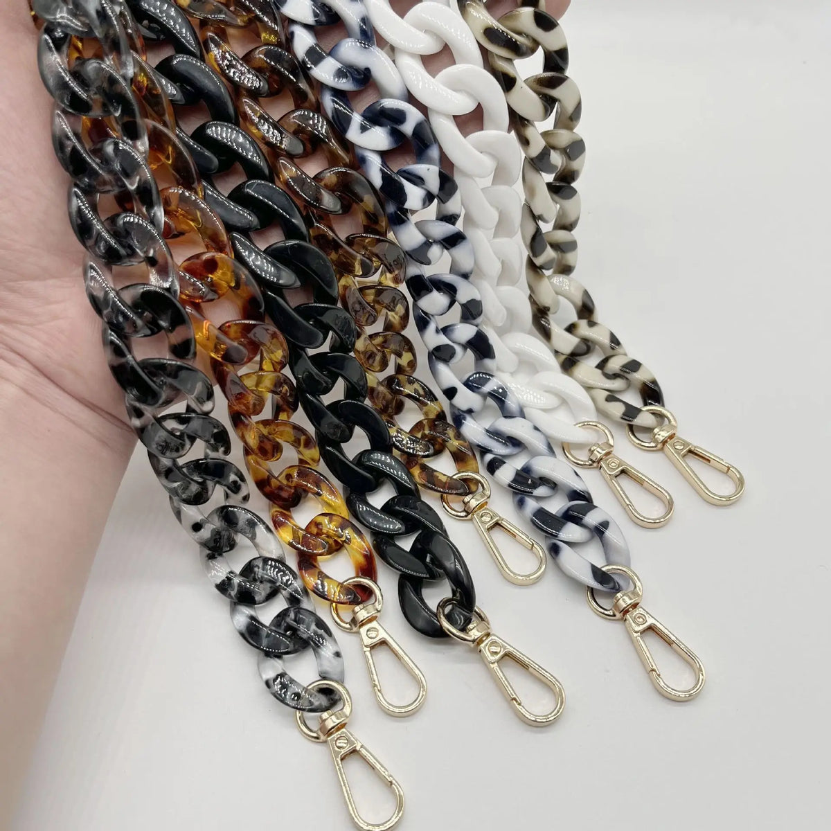 Vibrant Acrylic Bag Chain – Multicolor Shoulder & Phone Strap