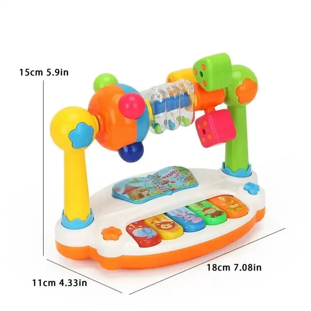 Rotating Musical Piano Toy with Lights and Sounds for Toddlers