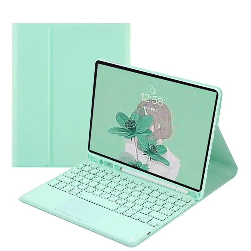 iPad Keyboard Case with Touchpad - Foldable Smart Cover for Multiple iPad Models