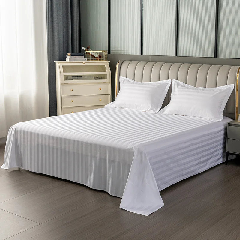 Striped Cotton Bed Sheet Set — Soft & Breathable
