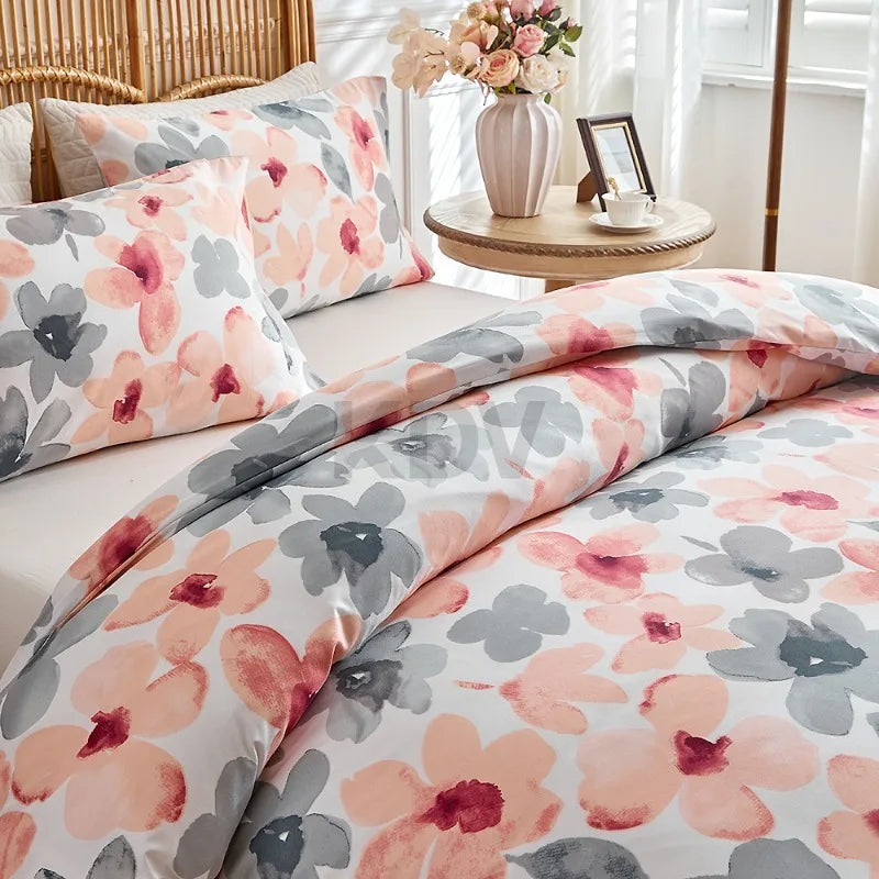 Vintage Floral Duvet Cover Set with Pillowcases