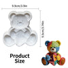 White silicone mold shaped like a teddy bear for resin and plaster crafts