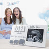 Wooden Pregnancy Countdown Picture Frame with Ultrasound Slot