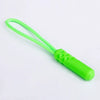 Bright lime green replacement zipper pull with a nylon cord and plastic grip.