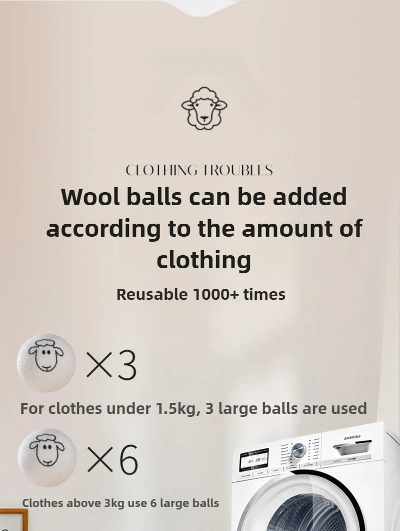 Eco-Friendly Wool Dryer Balls for Soft, Static-Free Laundry