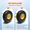 10" Solid PU Run-Flat Wheels with Metal Hub (2-Pack)