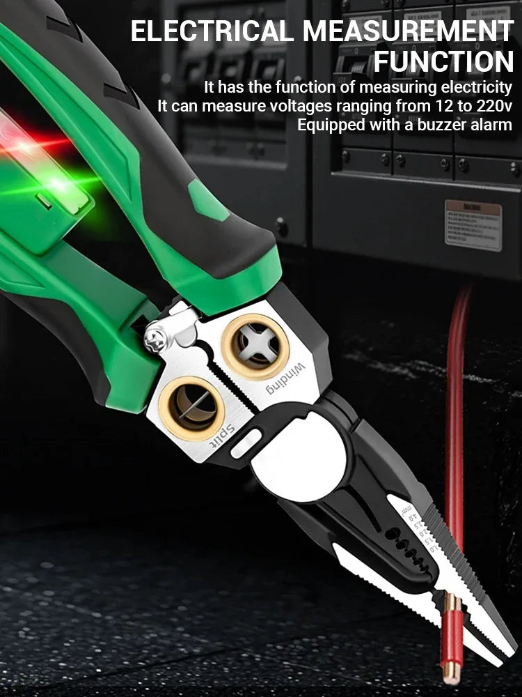 8-in-1 Multifunctional Voltage Tester and Wire Stripping Pliers