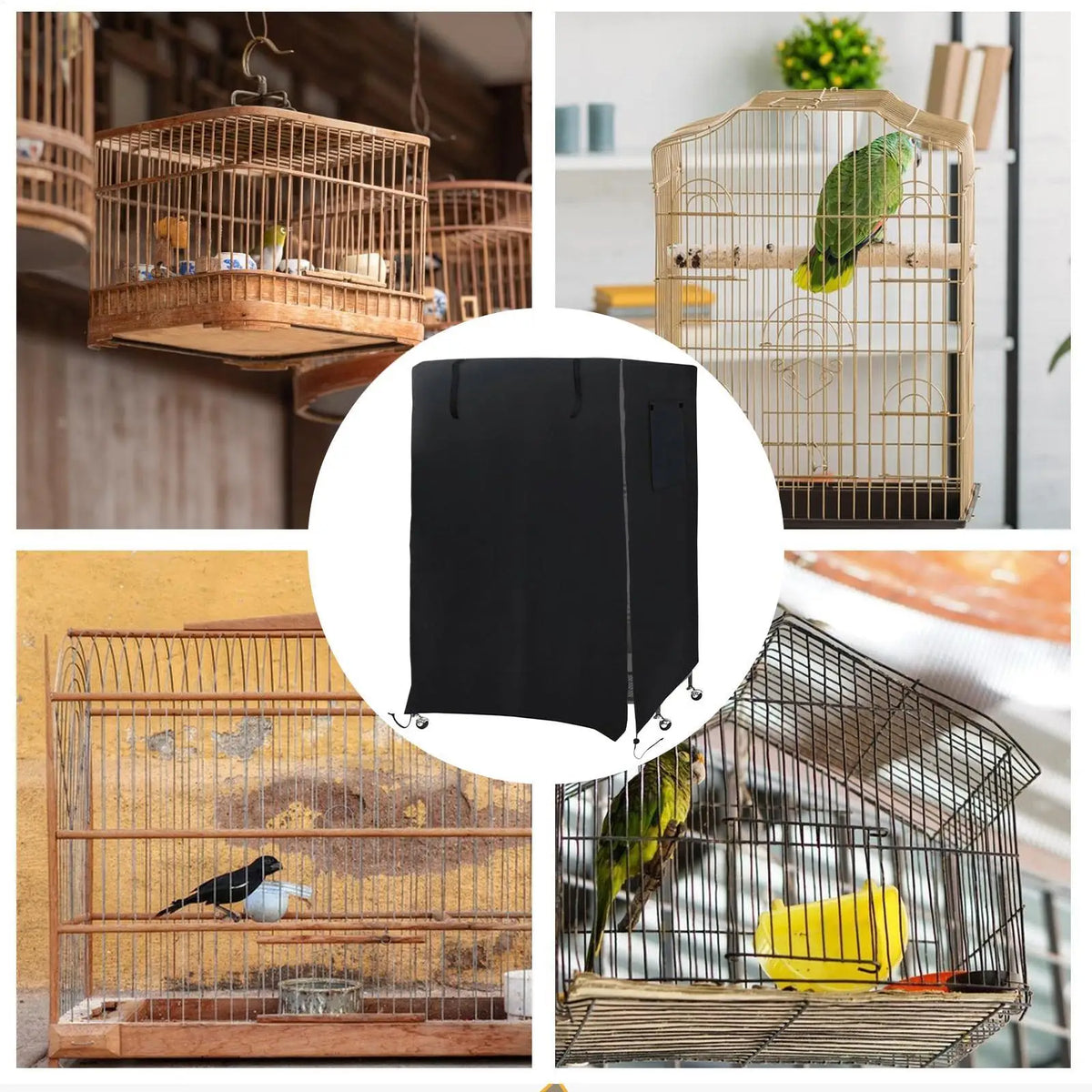 Waterproof Bird Cage Cover with Ventilation Window