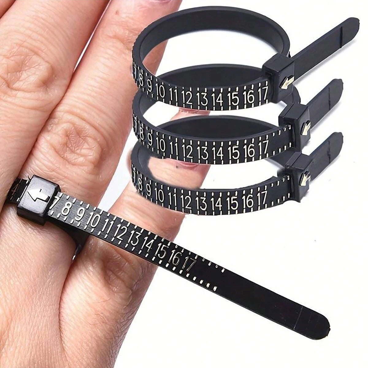 Adjustable Ring Sizer Gauge for Accurate Finger Measurement