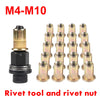 Hand Rivet Nut Setter Tool Kit with Assorted Rivet Nuts