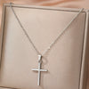 Collar con Colgante de Cruz de Acero Inoxidable