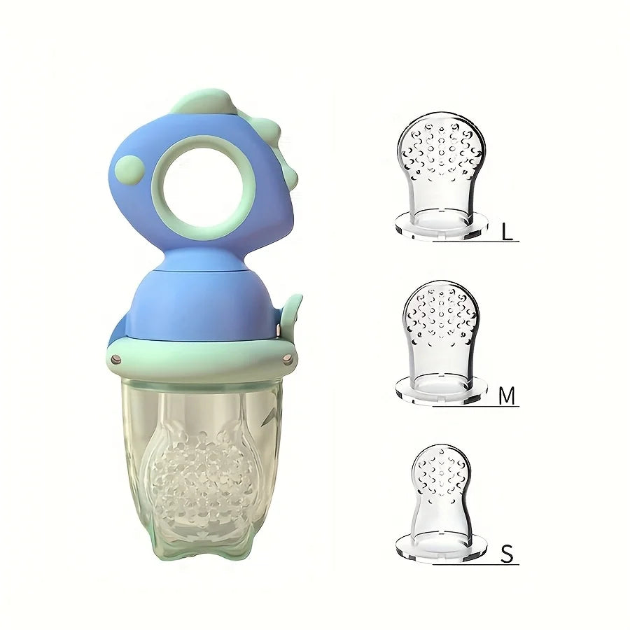Dinosaur Push-Type Silicone Fruit Feeder for Babies & Toddlers