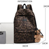 Leopard Print Casual Backpack for School & Daily Use