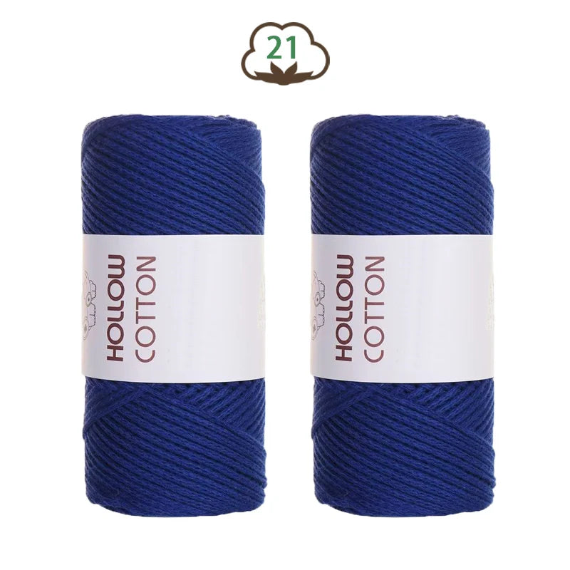 Soft Hollow Cotton Yarn for Knitting and Crochet